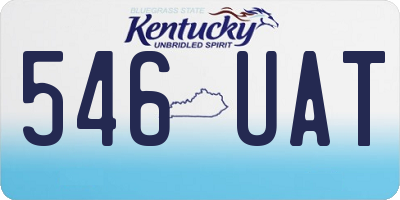 KY license plate 546UAT