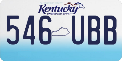 KY license plate 546UBB