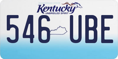 KY license plate 546UBE