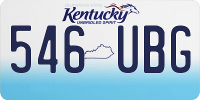 KY license plate 546UBG