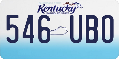 KY license plate 546UBO