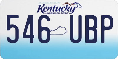 KY license plate 546UBP