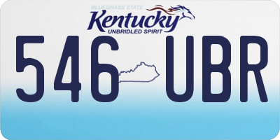 KY license plate 546UBR