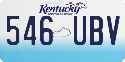 KY license plate 546UBV