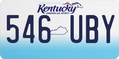 KY license plate 546UBY