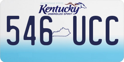 KY license plate 546UCC