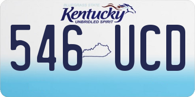 KY license plate 546UCD