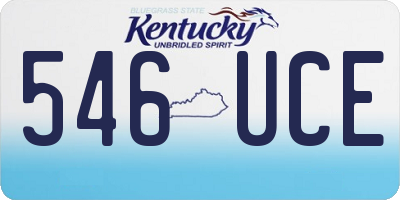 KY license plate 546UCE