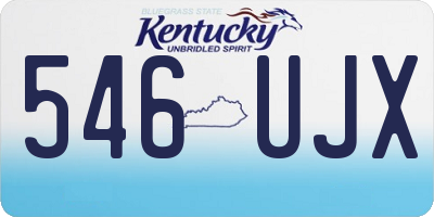 KY license plate 546UJX