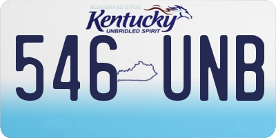 KY license plate 546UNB