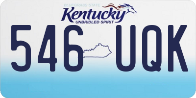 KY license plate 546UQK