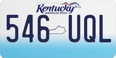 KY license plate 546UQL