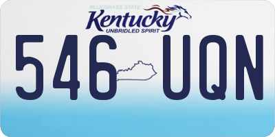 KY license plate 546UQN
