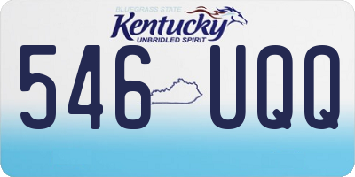 KY license plate 546UQQ