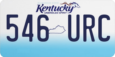 KY license plate 546URC