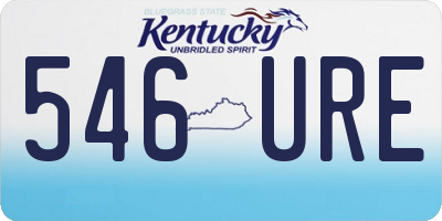 KY license plate 546URE