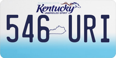 KY license plate 546URI