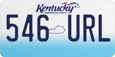 KY license plate 546URL