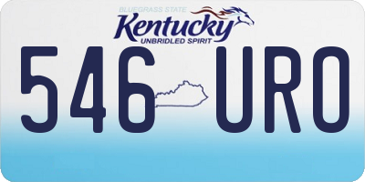 KY license plate 546URO