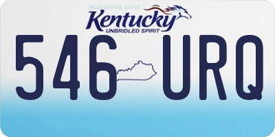 KY license plate 546URQ