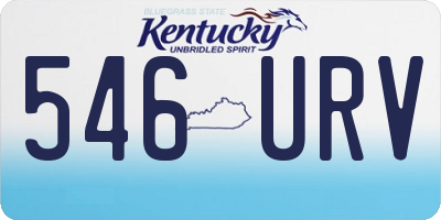 KY license plate 546URV
