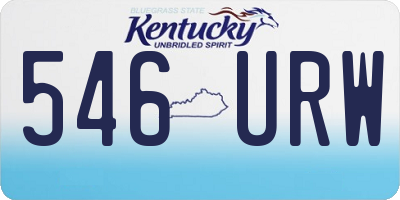 KY license plate 546URW