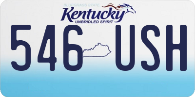 KY license plate 546USH