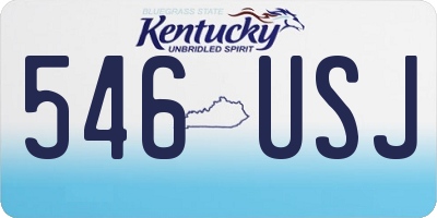 KY license plate 546USJ