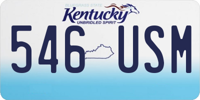 KY license plate 546USM