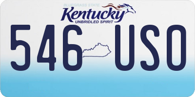 KY license plate 546USO