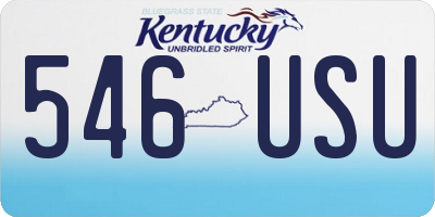 KY license plate 546USU