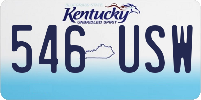 KY license plate 546USW