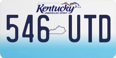 KY license plate 546UTD
