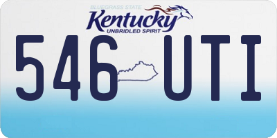 KY license plate 546UTI