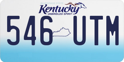 KY license plate 546UTM