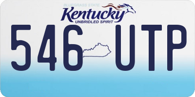 KY license plate 546UTP