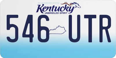 KY license plate 546UTR