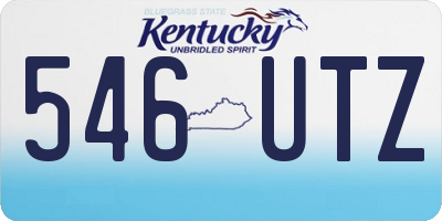 KY license plate 546UTZ