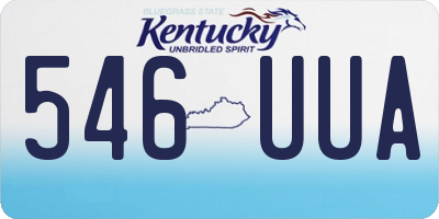 KY license plate 546UUA