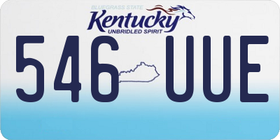 KY license plate 546UUE