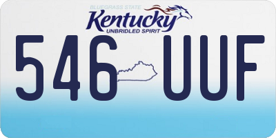 KY license plate 546UUF