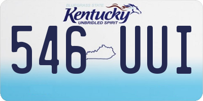KY license plate 546UUI