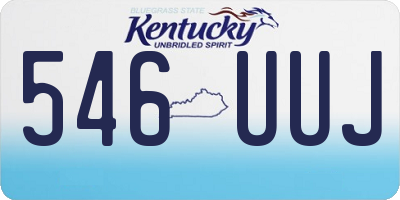 KY license plate 546UUJ