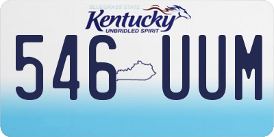 KY license plate 546UUM