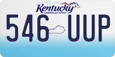 KY license plate 546UUP