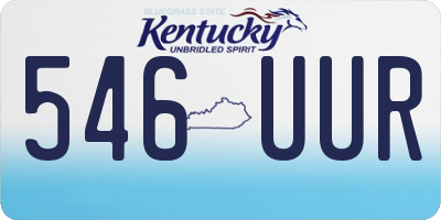KY license plate 546UUR
