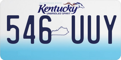 KY license plate 546UUY