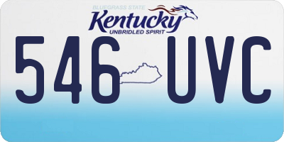 KY license plate 546UVC