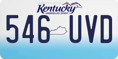 KY license plate 546UVD