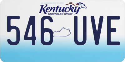 KY license plate 546UVE